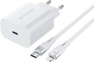 Сетевое зарядное устройство Proove Rapid 20W (Type-C + кабель Type-C to Lightning) WCRP20012102 white Сетевое зарядное устройство Proove Rapid 20W (Type-C + кабель Type-C to Lightning) WCRP20012102 white