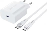 Мережевий зарядний пристрій Proove Rapid 30W (Type-C + кабель Type-C to Type-C) WCRP30012202 white