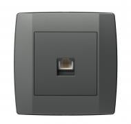 Розетка телефонная TEM Logiq TF RJ11 6/4 антрацит KQ36ATXO-U