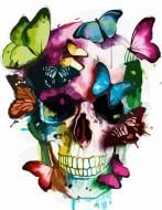 Картина по номерам Череп и бабочки Rosa Start
