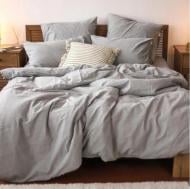 Комплект постельного белья Вареный хлопок 40-0019 Crystal Dew 160x220 см серый MirSon