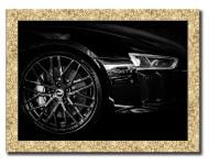 Картина Audi R8 спортседан 41x31 см Hotel Arizona HD B-W12x16 Golden framed-IFR-Audi