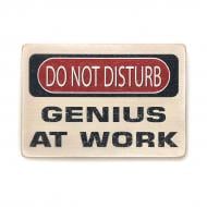 Постер дерев'яний "Do Not Disturb. Genius at work" А4 20х28.5 см Wood Posters