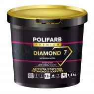 Фарба акрилова Polifarb DIAMOND 7 шовковистий мат білий 1,3 кг