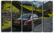 Картина модульная Maserati Quattroporte красный 140x89 см Hotel Arizona HD 5-21341343884-CAR-35x55-RED