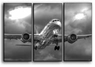 Картина модульная Boeing 787 Dreamliner 84x56 см Hotel Arizona HD Gray3-IFR-Boeing 787-43747