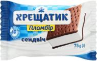 Мороженое Хрещатик 15% пломбир Сэндвич на печенье с какао