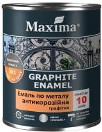 Емаль Maxima антикорозійна по металу 3 в 1 графітна чорний мат 0,75 кг