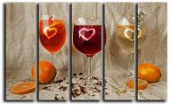 Картина модульная Коктейли 140x89 см Hotel Arizona HD Orange5-IFR-Drinks-43747