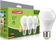 Лампа світлодіодна Eurolamp 3 шт./уп. 10 Вт A60 матова E27 220 В 4000 К MLP-LED-10274