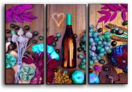 Картина модульная Цветастый натюрморт 84x56 см C-3-COLORY WINE-22x33-PINK Картина модульная Цветастый натюрморт 84x56 см C-3-COLORY WINE-22x33-PINK