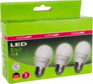 Лампа світлодіодна Eurolamp 3 шт./уп. 5 Вт G45 матова E27 220 В 3000 К MLP-LED-05273(3)