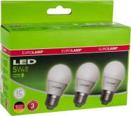 Лампа светодиодная Eurolamp 3 шт./уп. 5 Вт G45 матовая E27 220 В 4000 К MLP-LED-05274(3)