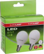 Лампа светодиодная Eurolamp 2 шт./уп. 6 Вт G45 матовая E14 220 В 4000 К MLP-LED-06144