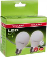 Лампа світлодіодна Eurolamp 2 шт./уп. 6 Вт G45 матова E27 220 В 4000 К MLP-LED-06274