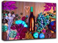 Картина Цветастый натюрморт 102x69 см C-1-COLORY WINE-27x40-PINK