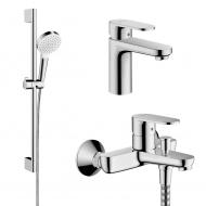 Набор смесителей Hansgrohe VERNIS BLEND для ванны, умывальника 100 (71551000 + 71440000 + 26533400)