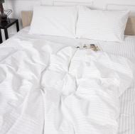 Комплект постельного белья Бязь 17-0605 Stripe White 143х210 см белый MirSon