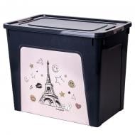 Ящик для хранения Алеана 823086 гранит PARIS CHIC 40 л 390x320x490 мм