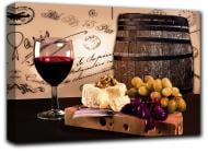 Картина бокал вина 41x28 см Hotel Arizona HD CHEESE11X16-WINE CHEES-43749