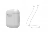 Чохол для навушників Armorstandart Silicone Case with strap для Apple AirPods transparent ARM50489