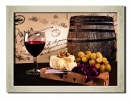 Картина бокал вина 41x31 см Hotel Arizona HD CESE12X16 SILVER FRAMED-WINE CHE