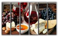 Картина модульная Вино и виноград 171x112 см Hotel Arizona HD WINE-26-DARIA WINE-43749