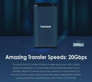 SSD-накопитель Transcend 2000GB Portable USB Type-C 3D V-NAND (TS2TESD410C)