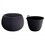 Горшок пластиковый Prosperplast Splofy Bowl 290мм круглый антрацит (11300-433)