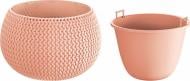 Горшок Prosperplast Splofy Bowl с вкладчиком 370 мм круглый персиковый (11400-488)