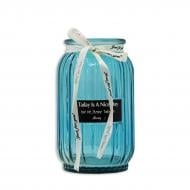 Ваза скляна Crystal Cindy 17,5 см 17,5 см блакитна 83210414-25/4_YBCG210414