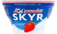 Йогурт Яготинське 1,8% с высоким содержанием белка с фруктовой начинкой Клубника Skyr 140 г Йогурт Яготинське 1,8% с высоким содержанием белка с фруктовой начинкой Клубника Skyr 140 г