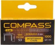 Скоби для ручного степлера COMPASS 6 мм тип 53 (А) 1000 шт. 20511600