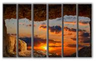 Картина модульная Закат и скалы 171x112 см Hotel Arizona HD C-6-ATARDECER-44x67-MULTICOLOR
