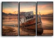 Картина модульная Затонувший корабль 84x56 см Hotel Arizona HD C-3-DROWN BOAT-22x33-ORANGE