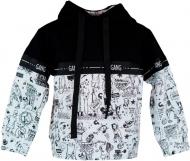 Худі для хлопчикаунісекс Flash р.116 чорний/білий 20ВG14-7-2010_4000-2