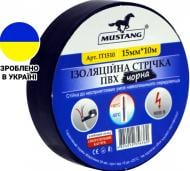 Изолента Mustang черная 15 мм х 10 м ПВХ ІТ1510Ч