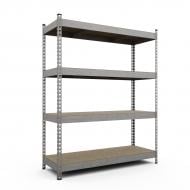 Стеллаж 1680x1200x500 мм Меткас Титан серый ДСП полки 4 шт. без покрытия Стеллаж 1680x1200x500 мм Меткас Титан серый ДСП полки 4 шт. без покрытия