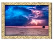 Картина Лодка в грозу 41x31 см Hotel Arizona HD P-1 GOLDEN FR-BOAT AT SEA-12x16-