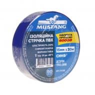 Изолента Mustang синяя 15 мм х 30 м ПВХ ІТ1530С