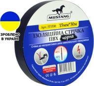 Изолента Mustang черная 15 мм х 30 м ПВХ ІТ1530Ч