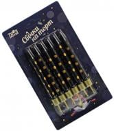 Набор свечей для торта Золотые точки 6 шт.(парафин, черный, ДН, см, CN) 6 шт.