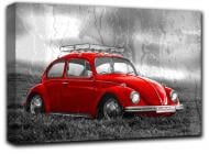 Картина красный VW Beetle 41x28 см Hotel Arizona HD C-1-VINTAGE CAR-11x16-RED
