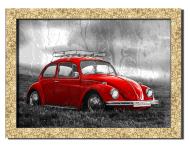 Картина Красный VW Beetle 41x31 см Hotel Arizona HD P-1 GOLDEN FR-VINTAGE CAR-12x16-