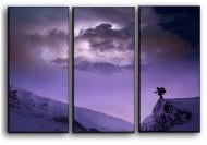 Картина модульная Горы и небо 84x56 см Hotel Arizona HD C-3-WINTER CLOUDS-22x33-PURPLE
