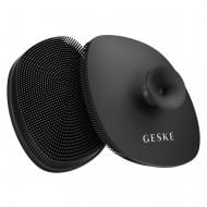 Косметична щіточка для обличчя GESKE Facial Brush 4 в 1 сірий з тримачем