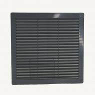Решітка вентиляційна AirRoxy пластикова накладна 350x350 gray пластик сірий