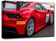Картина суперкар Ferrari 488 GT3 102x69 см Hotel Arizona HD C-1-AUTO-27x40-MULTICOLOR