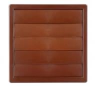 Решетка вентиляционная AirRoxy с гравитационными жалюзи KzZ 170x170 диаметр 120 brown 02-306 пластик коричневый