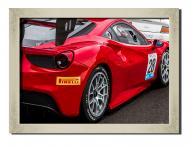 Картина суперкар Ferrari 488 GT3 41x31 см Hotel Arizona HD P-1 SILVER FR-AUTO-12x16-MULTICO